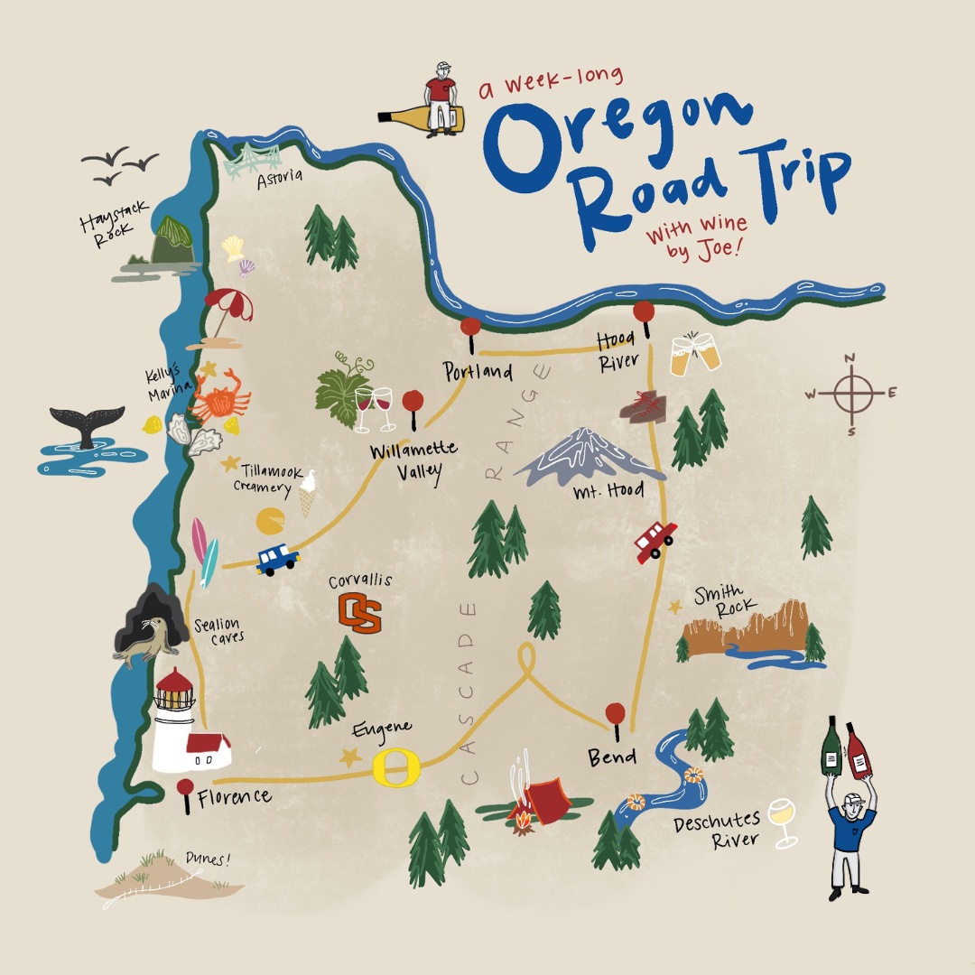Chuyến đi đường dài một tuần ở Oregon với rượu vang của Joe